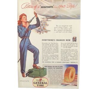 Vintage 1943 General Tire Debutante Ad Advertisement